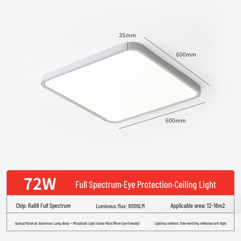 UOSU 60cm Square Full Spectrum LED Ceiling Light