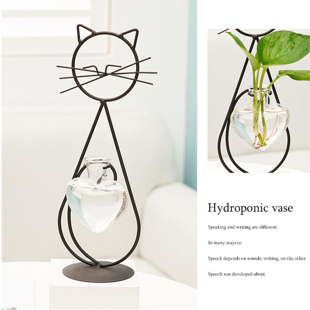 Simple Cat Iron Flower Ware Hydroponic Flower Arrangement Vase