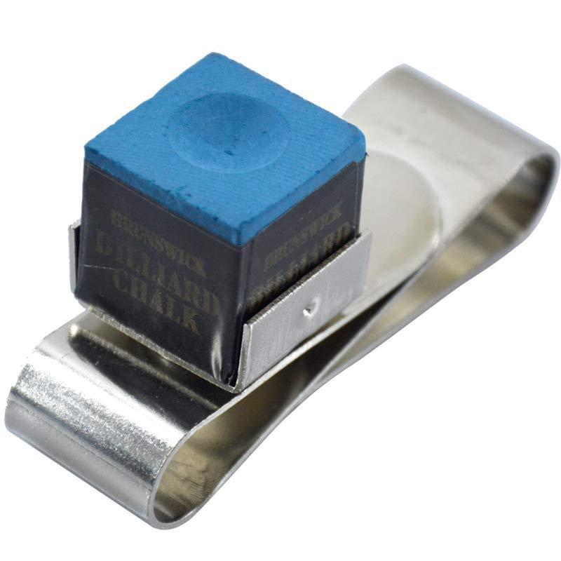 Stainless Steel Cue Chalk Clip Snooker Billiards Chalk Holder Pool Cue Magnetic Chalk Holder With Clip Snooker Chalk Clip Supply