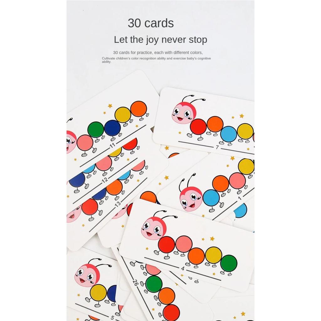 Clip Beads Toys Color Sorting Montessori Toy Educational Preschool Learning Toys Gifts Fine Motor Skill Toy for Preschool Kids