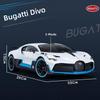 1/18 Bugatti Divo Super Toy Car Modelo Diecast Miniatura Corrida Modelo Portas Abriveis Som Luz Coleção Presente para Meninos Crianças