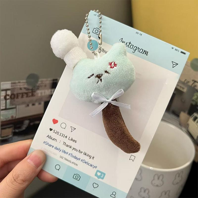 Cute Cartoon Plush Doll Keychain  Plush Toy Keychain Pendant Creative Kawaii Backpack Decoration Accessories Gifts