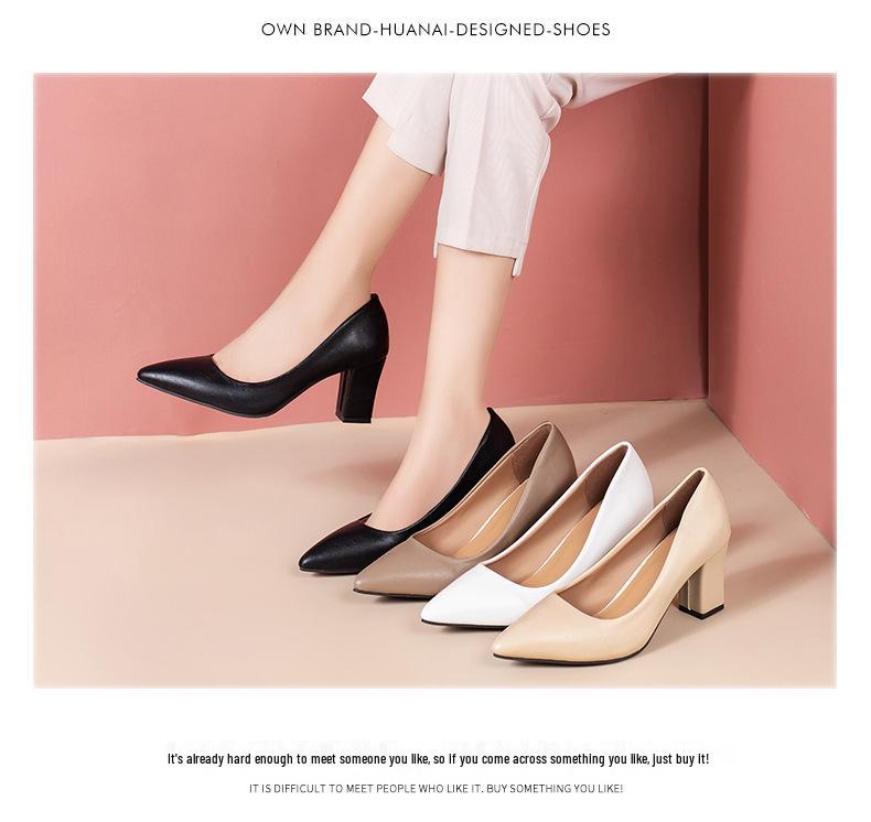 Zwarte Suède Blokhak Puntneus Carrière Schoenen voor Dames - Maten 41, 42 Beschikbaar