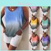 Chic Women Sleeveless Gradient Vest Tank Top With Lightweight Comfort And Style