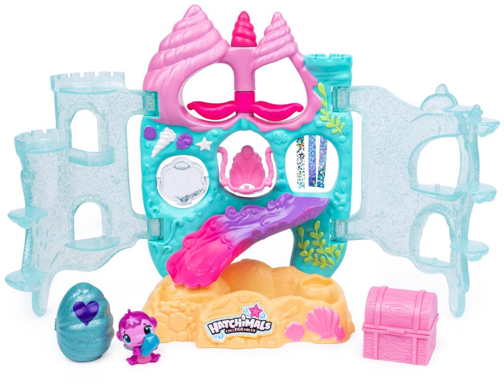 Hatchimals CollEGGtibles, Coral Castle Fold Open Playset with Exclusive Mermal Magic, for Kids Aged 5 and Up, Amazon Exclusive
