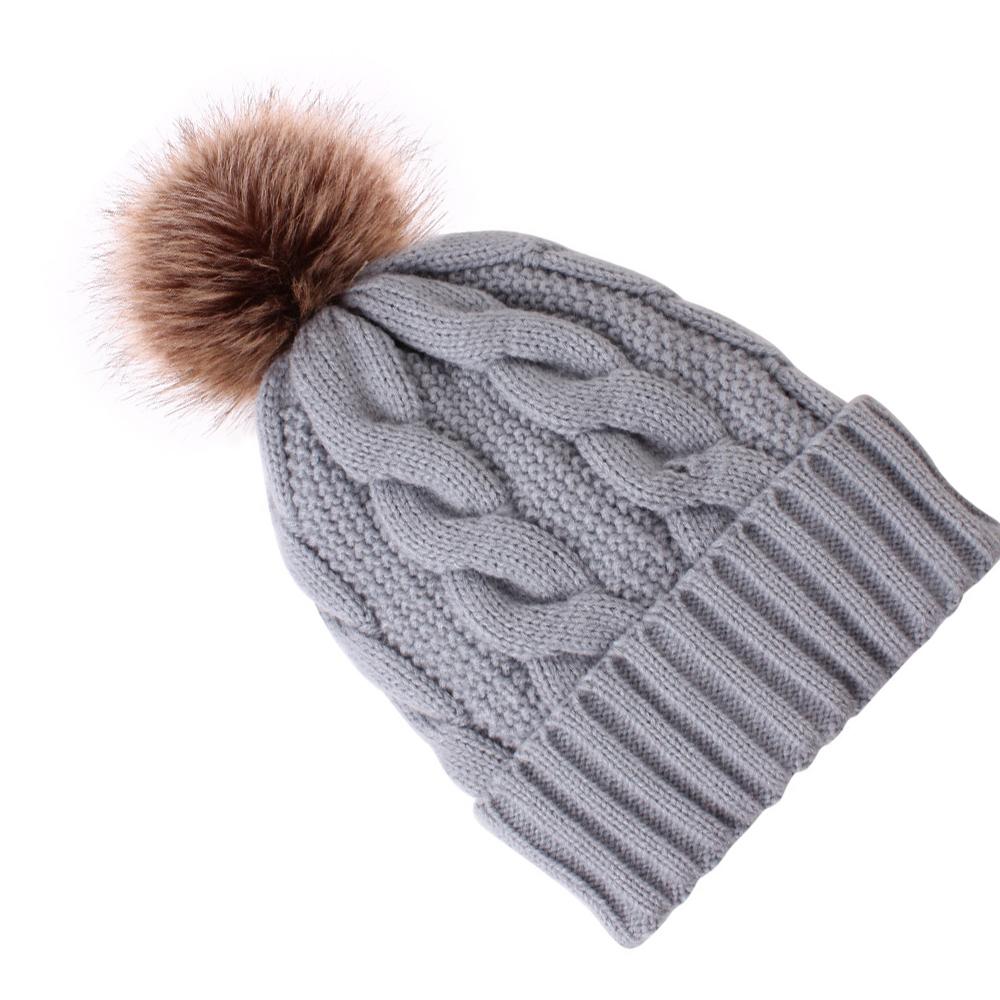 Knit Beanie Hat Knitted Winter Hats Woman/man Hat for Winter серый