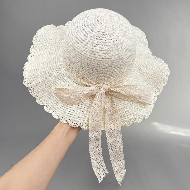 Summer Straw Wide Brim Hat With Foldable Design For Beach And Sun Protection