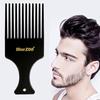 Blue ZOO Men Vintage Wide Teeth Styling Tool Back Aircraft Oil Head Comb Hair