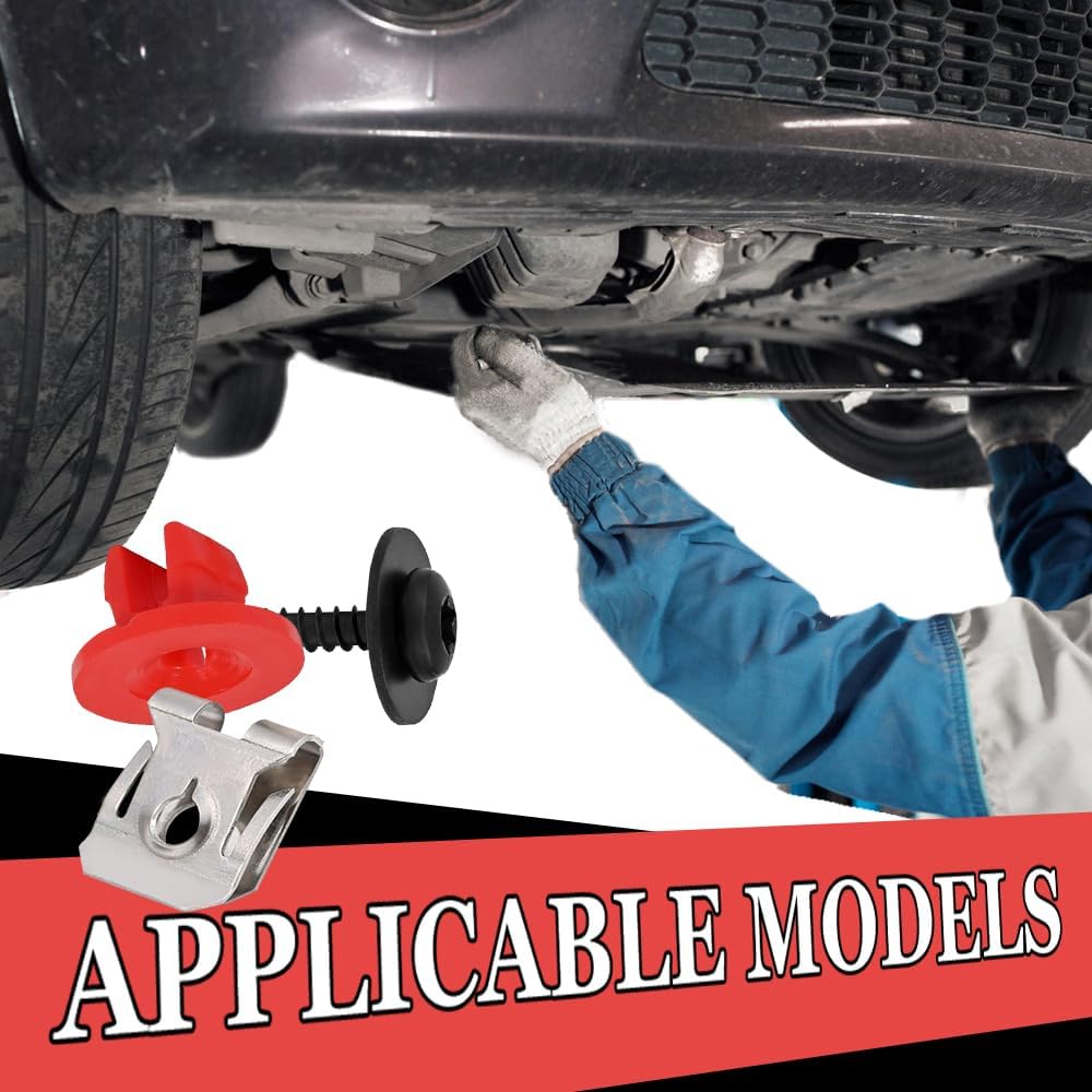 10 Sets T30 Engine Splash Shield Guard Undertray Cover Screws Bolt Nut Clip Kit, Screws Bolt Nut Clip Kit Fit For Ford Focus Fusion Escape Explorer