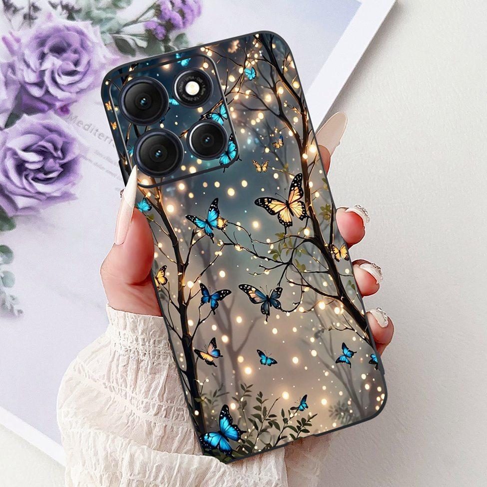 For Moto G86 Power Case Silicone Luxury Fashion Butterfly Love Cute Cool Painted Back Cover For Motorola G86 Power Phone Case