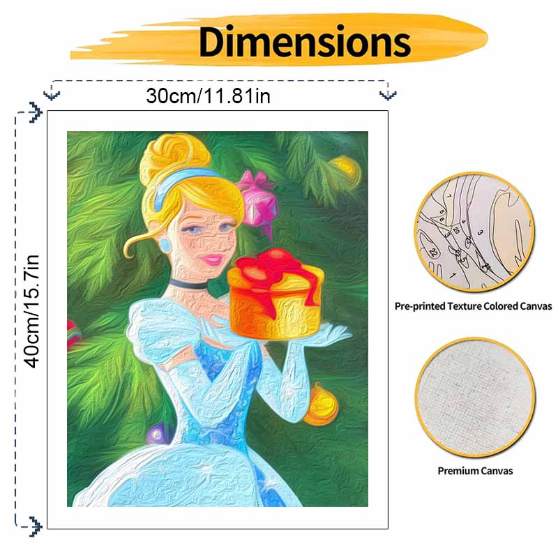 Disney Princess Christmas Gift Oil Painting Hand Painting Art Kit Coloring Painting Handmade Diy Home Decoration Gift