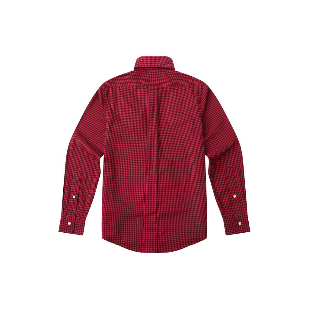 Polo Ralph Lauren Plaid Print Polo Collar Single-Breasted Casual Long Sleeve Shirt Men shirts Red 710881854-001