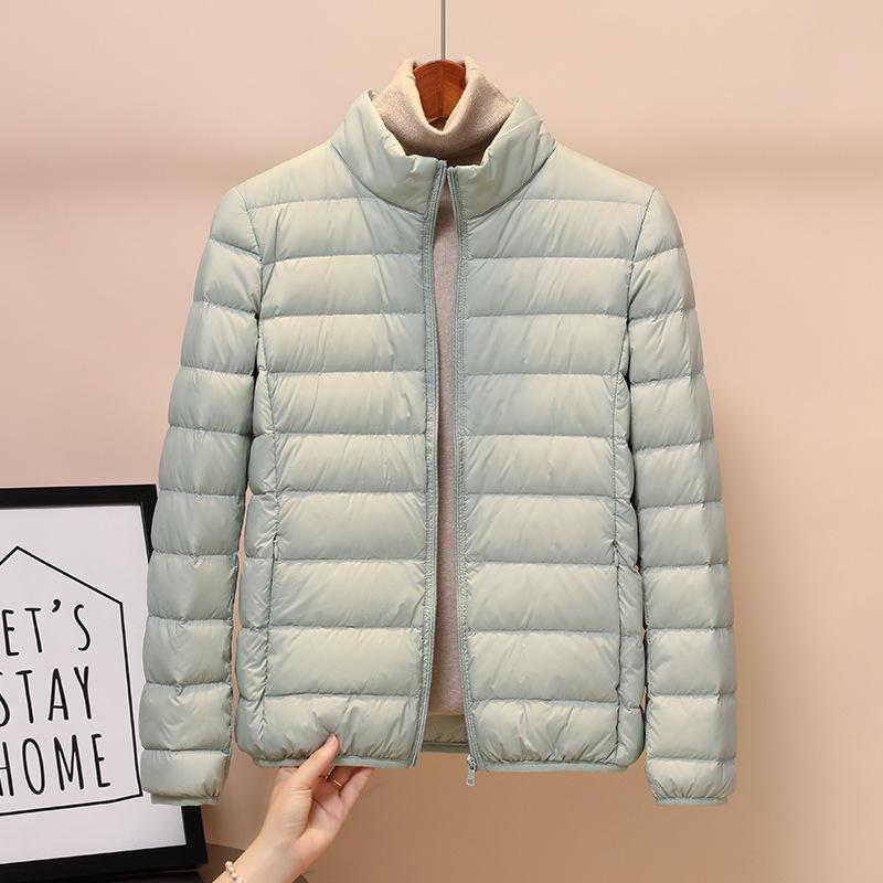 Women's 2025 Lightweight Down Jacket: 90% Duck Down, Stand Collar, Hooded, Short Outerwear, Autumn/Winter Collection, Plus Size Available