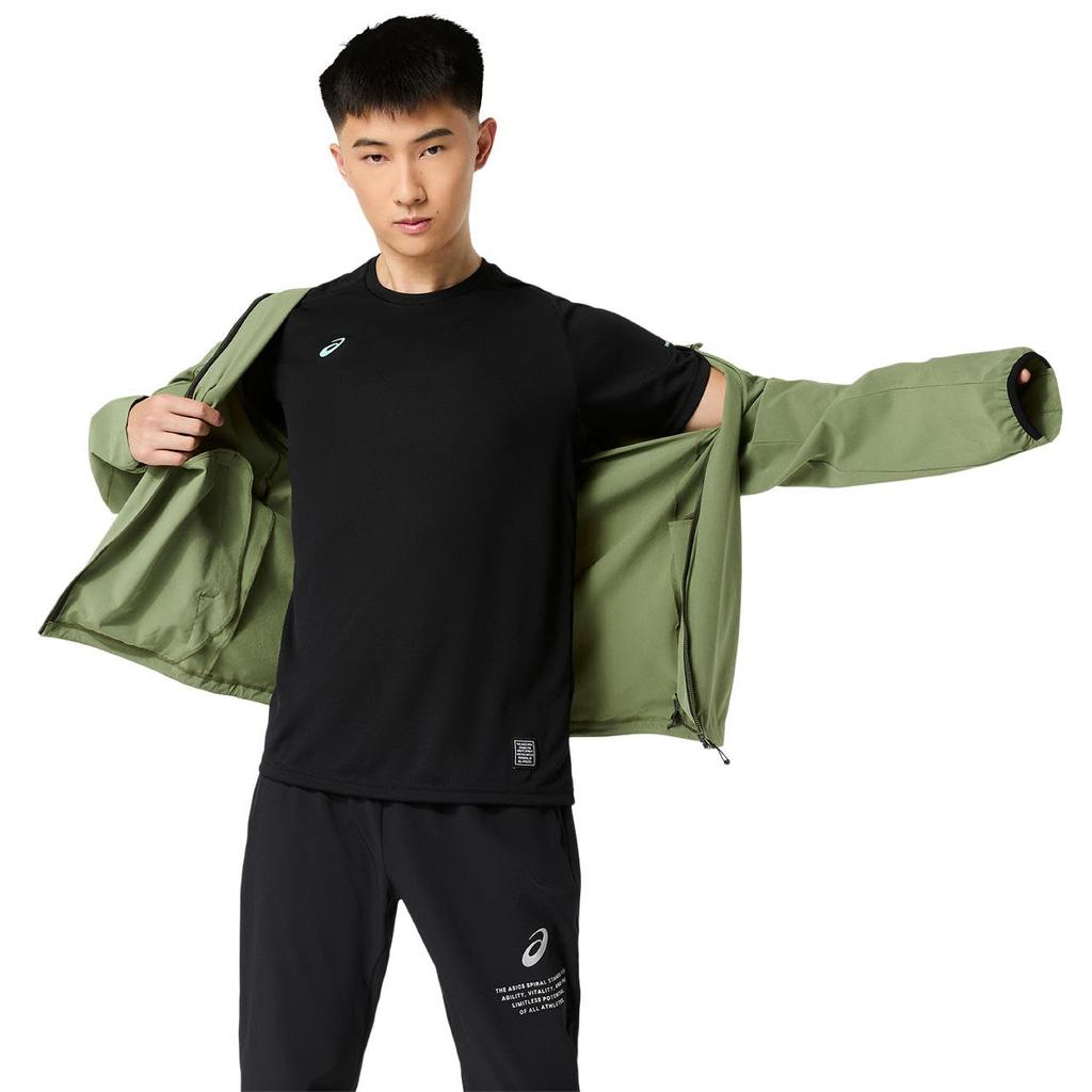Training Wear WATER REPELLENT STRETCH WOVEN HOODIE MOSS S [ASICS]