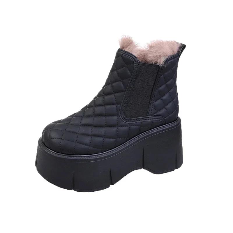 Fashion Shoes Women's Winter Thick Soled Snow Boots Plush Women's Casual Sports Shoes Warm and Cold Proof High Top Women's Boots
