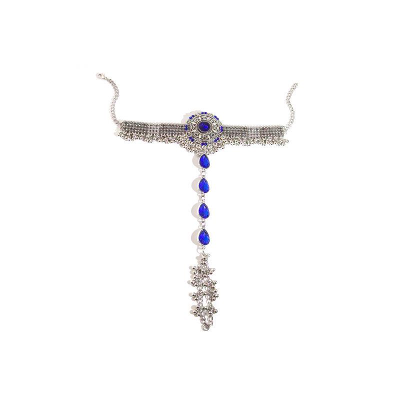 Retro Ethnic Geometric Water Drop Anklet - Bohemian Style Round Foot Ornament