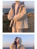 Men's Winter Lambswool Cotton Jacket, Velvet-Lined, American Style, Casual Versatile Hooded Coat.