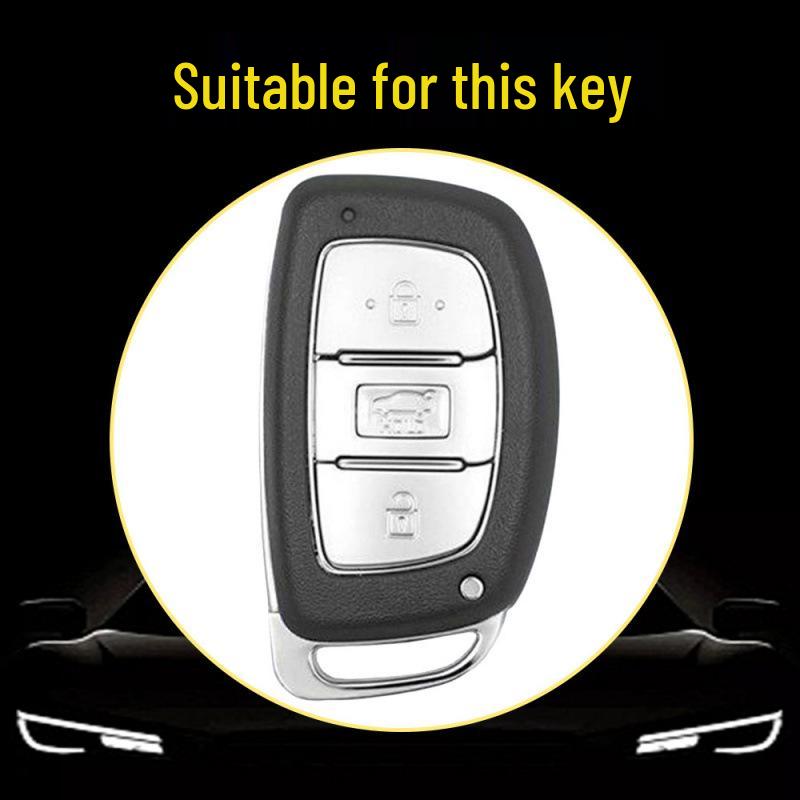 Premium Leather Car Key Case for Hyundai Elantra, Mingtu, Ix26, Ix35, New Tucson (9th Gen)