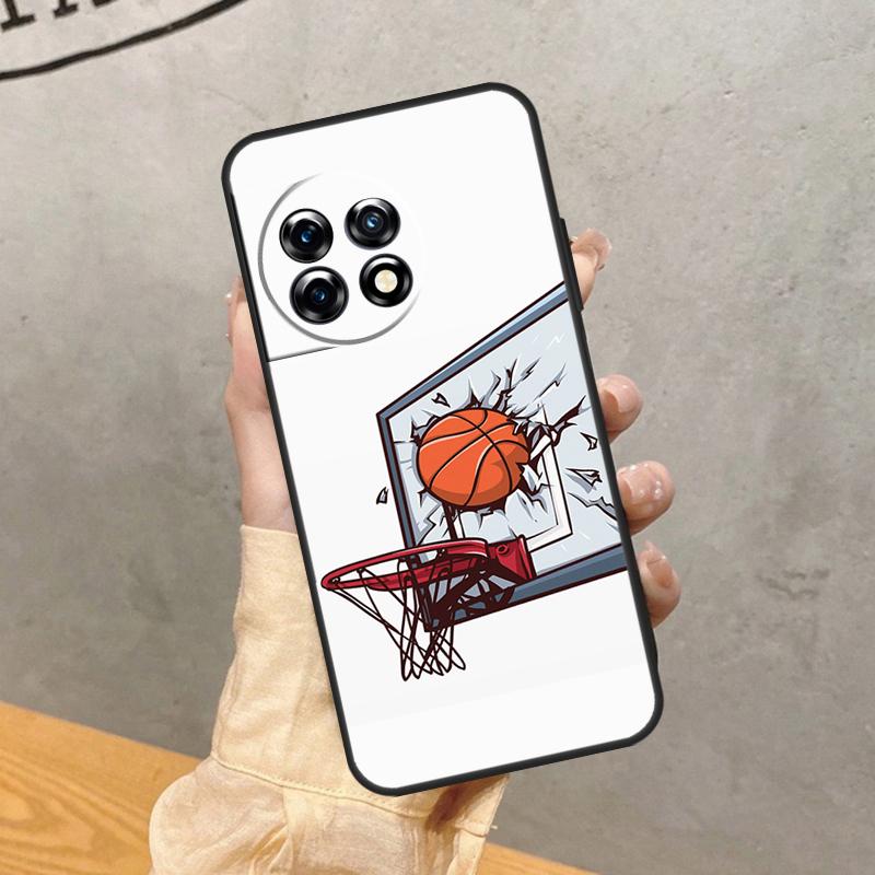 Basketball On Fire Case For OnePlus 15R 13T 13R 13 12 12R 11 10 9 Pro 10T 8T Nord 5 CE 2 3 4 Lite N20 N30 Cover