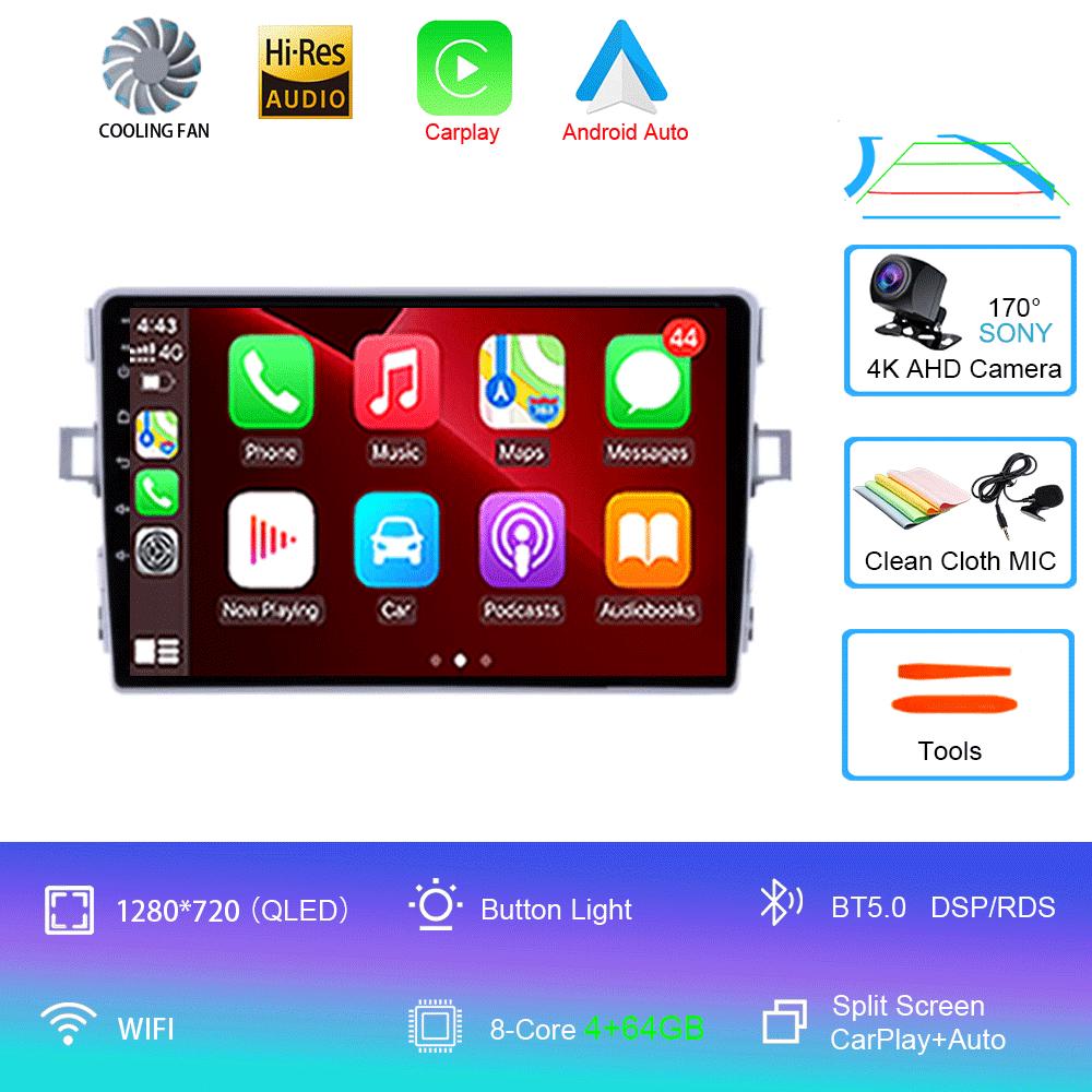 Android 14 Car Radio Carplay Auto For Toyota Verso R20 2009 2010 - 2018 GPS Navigation DSP Head Unit BT Video Player 2Din Stereo