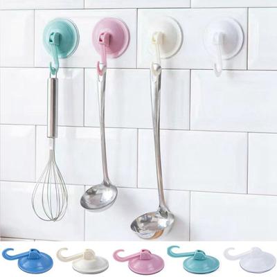 Round Wall Strong Suction Cup Hook Punch-free Wall Vacuum Hooks Portable Towel Racks  Kitchen