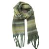 Scarf women's winter high-end sense new couple thickened warm color striped scarf scarf shawl