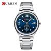 CURREN 8471 Men's Waterproof Quartz Sports Watch with Steel Band and Calendar
