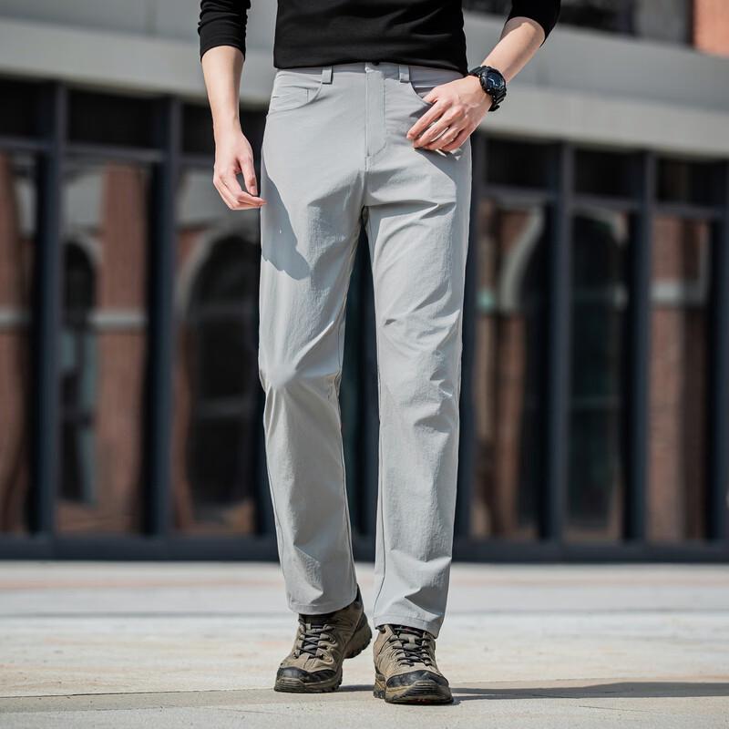 LangSha Men's Versatile Casual Straight-Leg Trousers