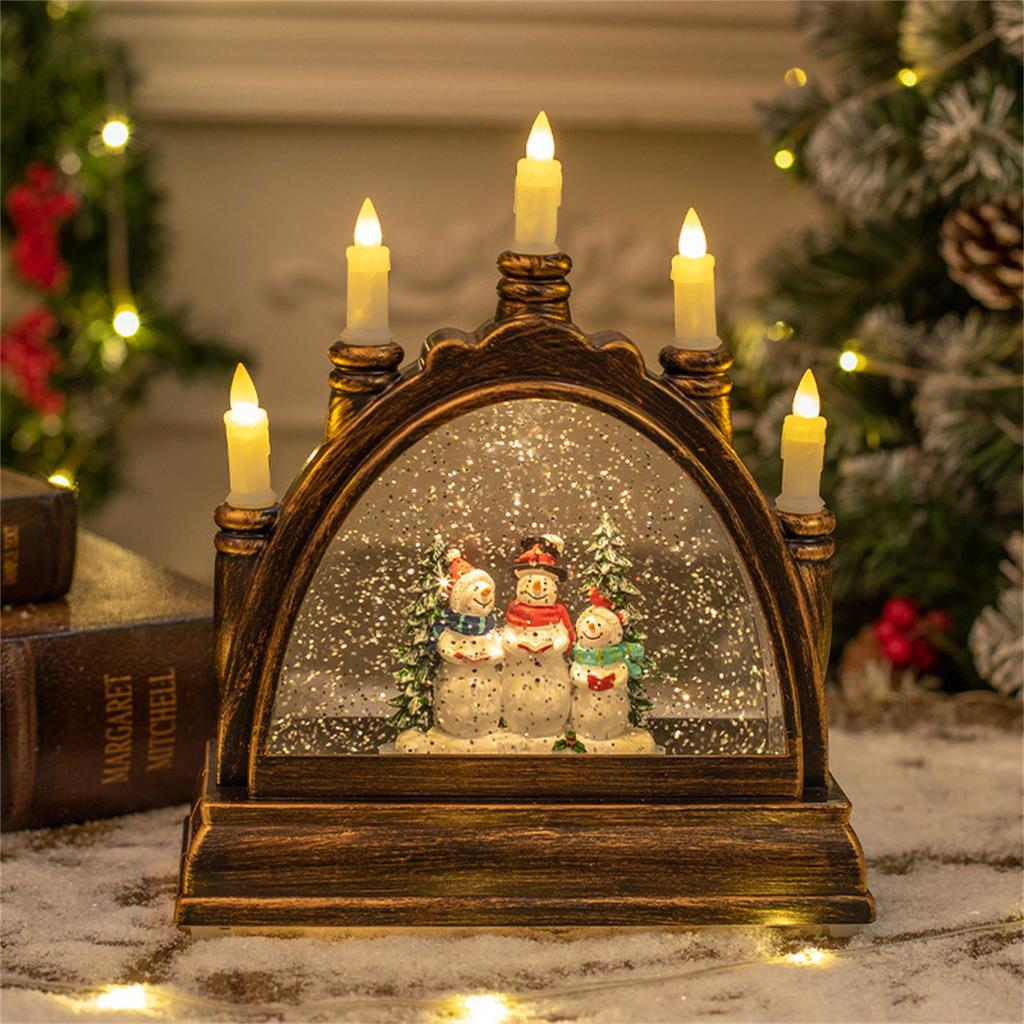 Holiday Crystal Candle Lights Sturdy PVC Materials Enhances Christmas Decoration Festival Ornament for Household Use