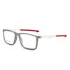Men's Sports Style Square Eyeglass Frame - TR90, Aluminum-Magnesium, Anti-Blue Light Lenses, Myopia-Compatible (Model 5809)