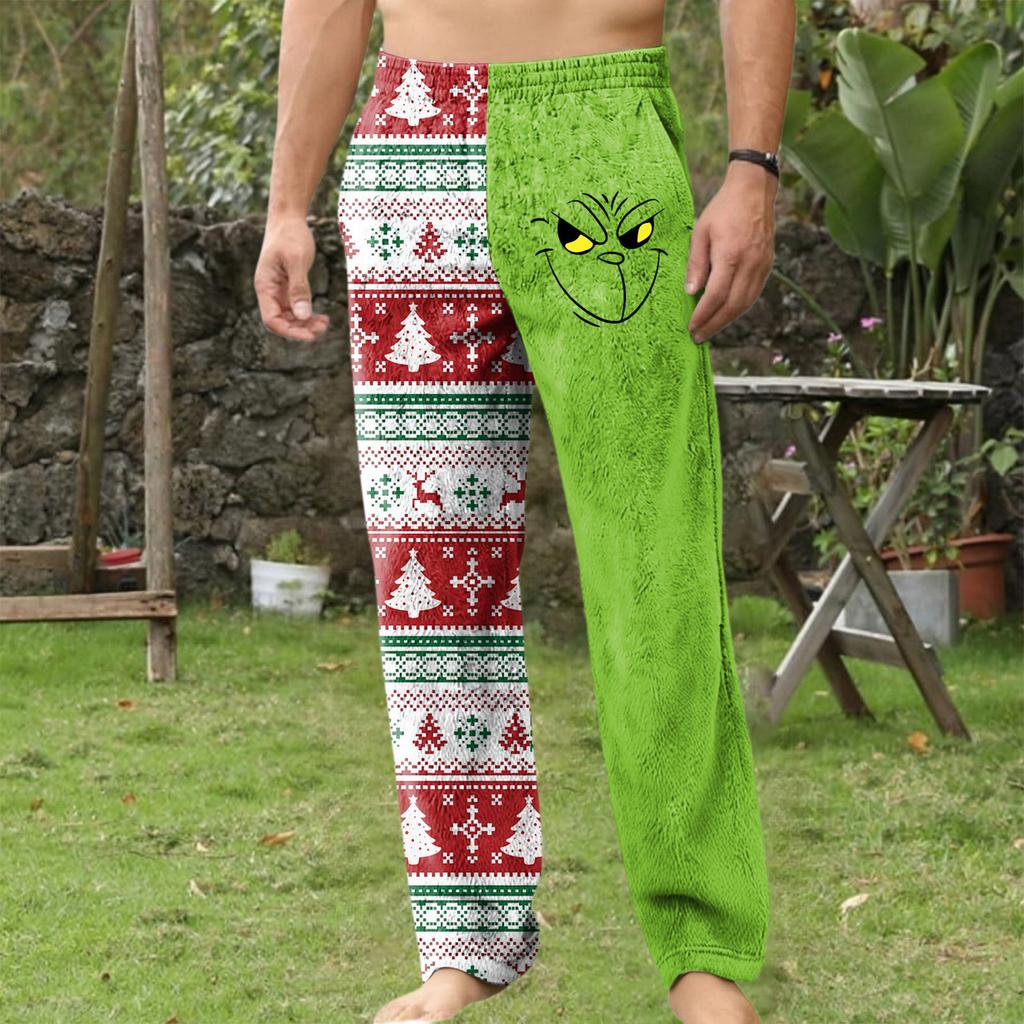 Men's Allover Printed Home Pants Sleeping Pajama Pants Long Pants Pajama Pants