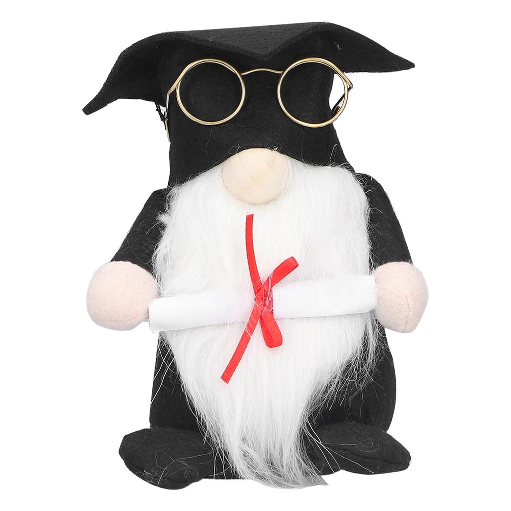 Muñeco de gnomo de graduación, pequeño adorno de gnomo sin rostro con barba para decoración de graduación.