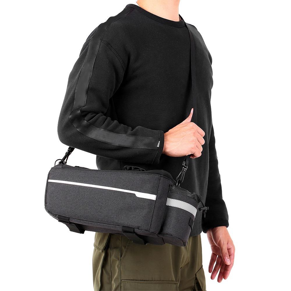 Insulated Bicycle Rear Rack Bag Big Capacity Bike Trunk Bag Bike Pannier Bag Bicycle Carrier чёрный