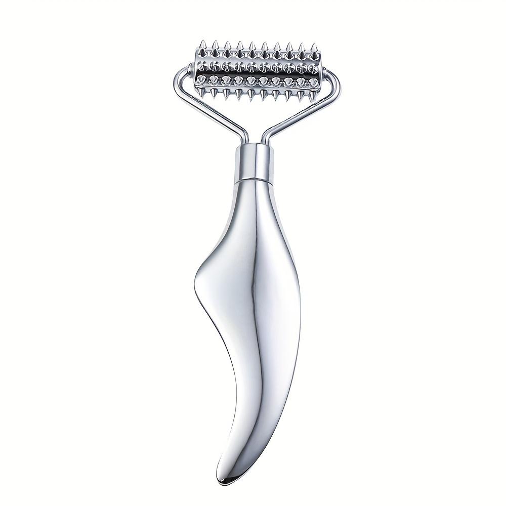 Gua Sha Facial Tools Face Roller Massage Skin & Stainless Steel Gua Sha 2-in-1 Suitable for Daily Skin Care of Body Face Neck