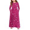 Girls' Maxi Dress - Long Sleeve Pocket Dress