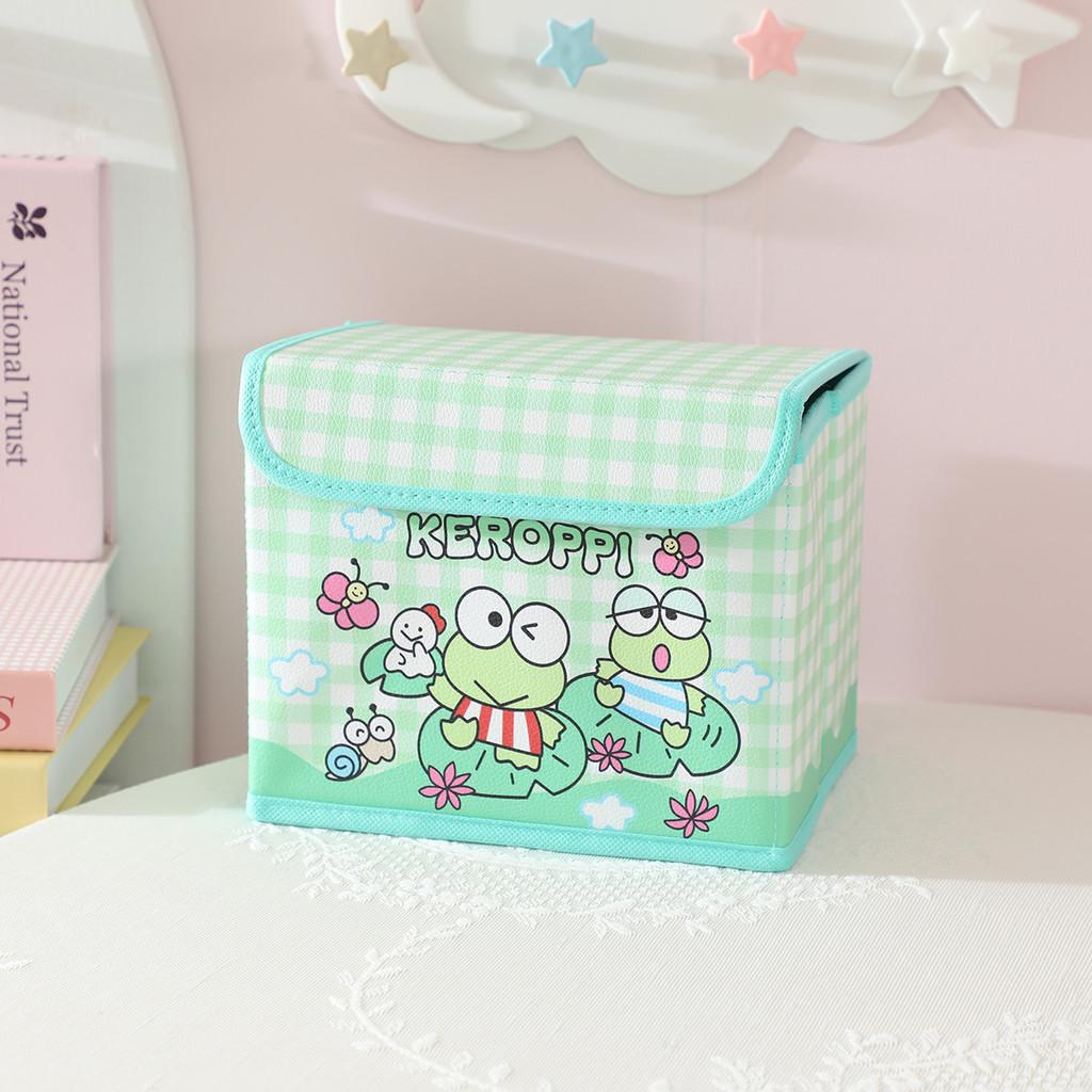 Hello Kitty Kuromi Cinnamoroll Melody Party Theme Foldable Flip Storage Box For Dorm Room And Desk Storage