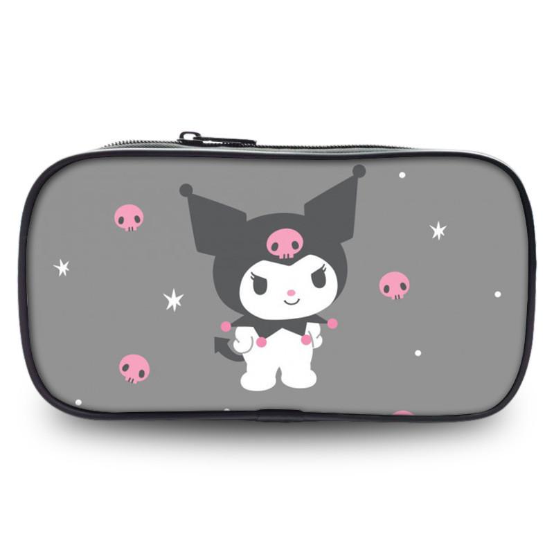Cute Kuromi Pencil Case Sanrio Student Large Capacity Stationery Storage Bag