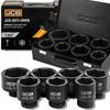 JCB 1" Cr-Mo 6-Point Impact Socket Set 7 Pieces 46-75mm