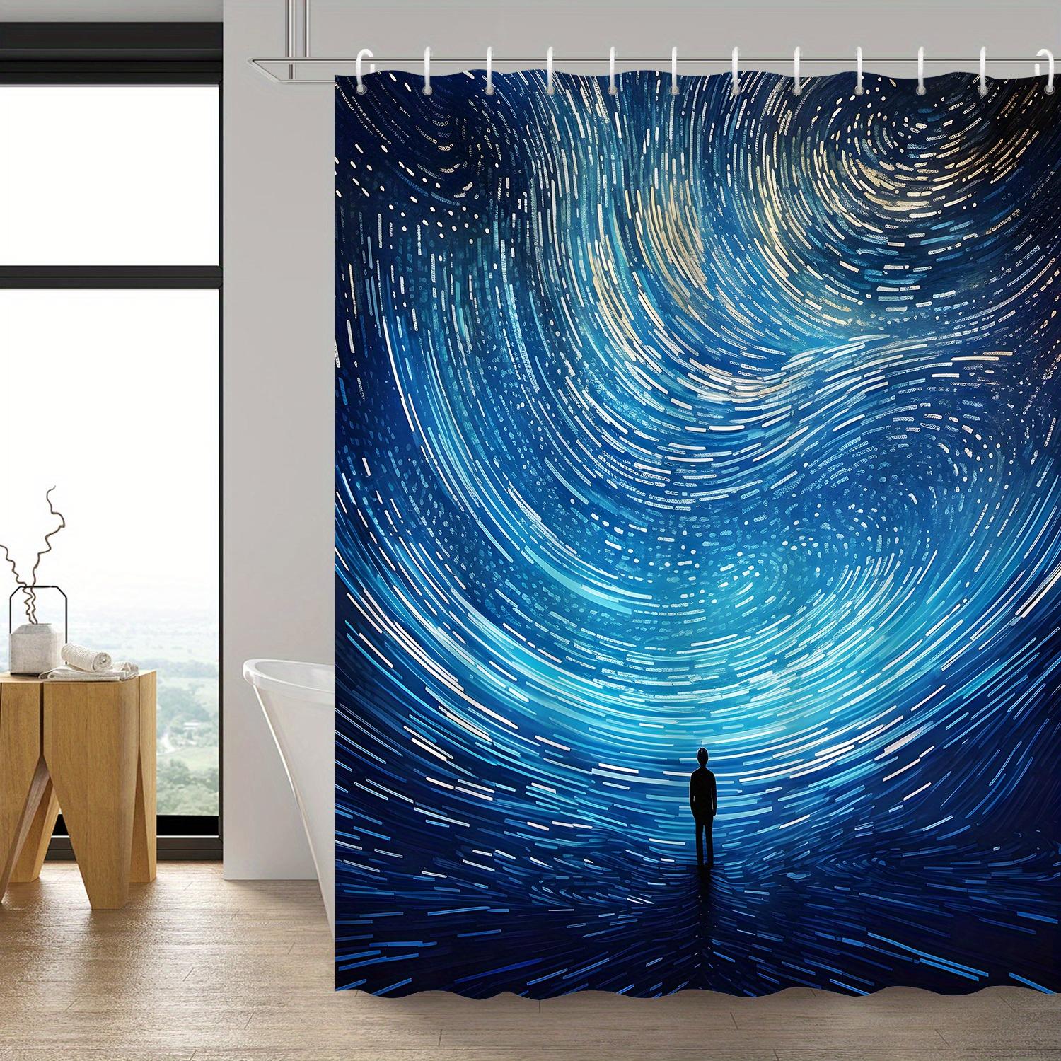 

Starry Night Sky Waterproof Shower Curtain For Modern Bathroom Decor, Stylish And Durable, Perfect For Home Use W60H190(CM)-1 Pcs