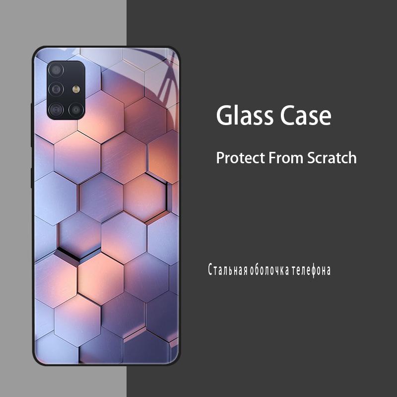 Case For Samsung Galaxy A51 Cases Tempered Glass Case For Samsung Galaxy A31 A71 Bumper A 51 71 Hard Silicone Cover Coque Fundas