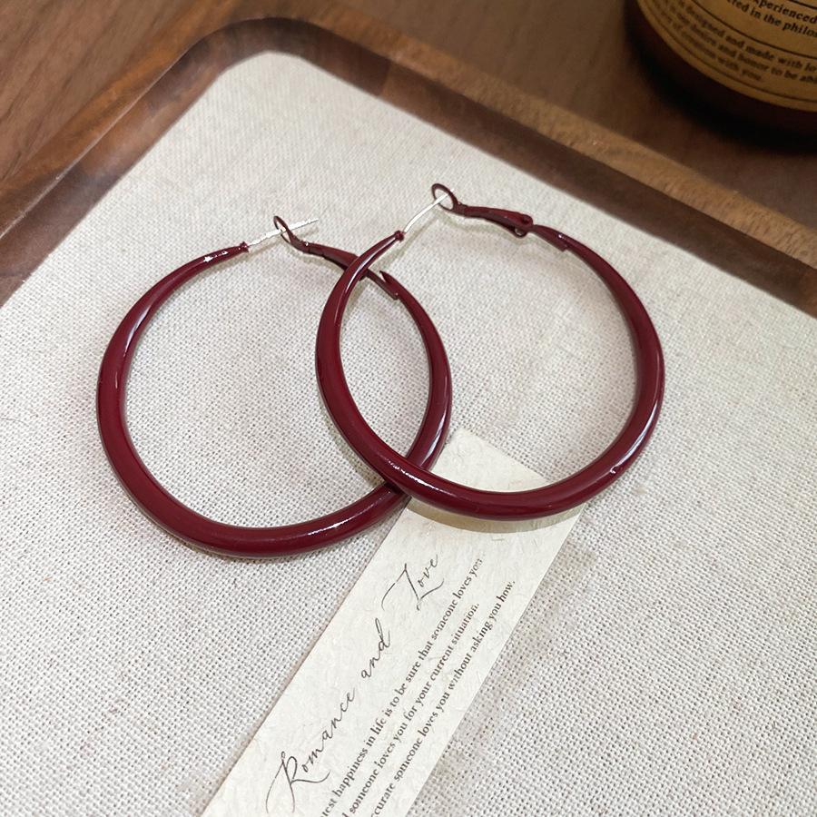 Silberne Nadel Tropfenöl Rote Perlen Ohrstecker - Eleganter & Vielseitiger Schmuck für Damen