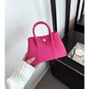 Bolsa Transversal 2026 Lançamento Novo Sensação de Luxo Rosa e Branco Couro Bovino Camada Superior Mini Bolsa Jardim Para Mulheres Bolsa Simples Para o Dia a Dia
