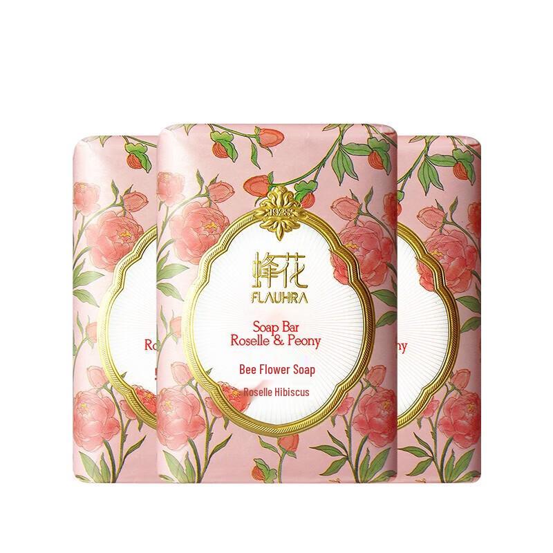 Bee Flower Luoshen Peony Floral Soap (3-Pack)