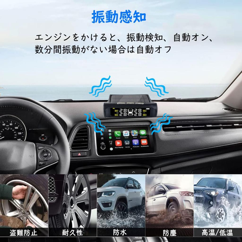 Tire Pressure Monitor, TPMS Tire Pressure Monitoring System, Tire Pressure Sensor, Real-time, Tire Pressure