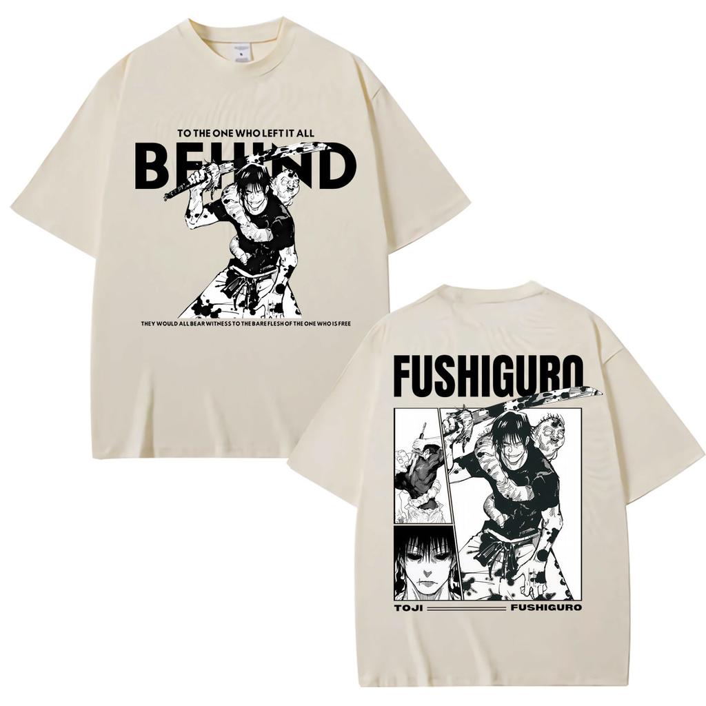 Anime Jujutsu Kaisen Fushiguro Toji Retro Tshirts Unisex Women Harajuku Unisexga Short Sleeve Oversized Fashion Casual Cotton T Shirt
