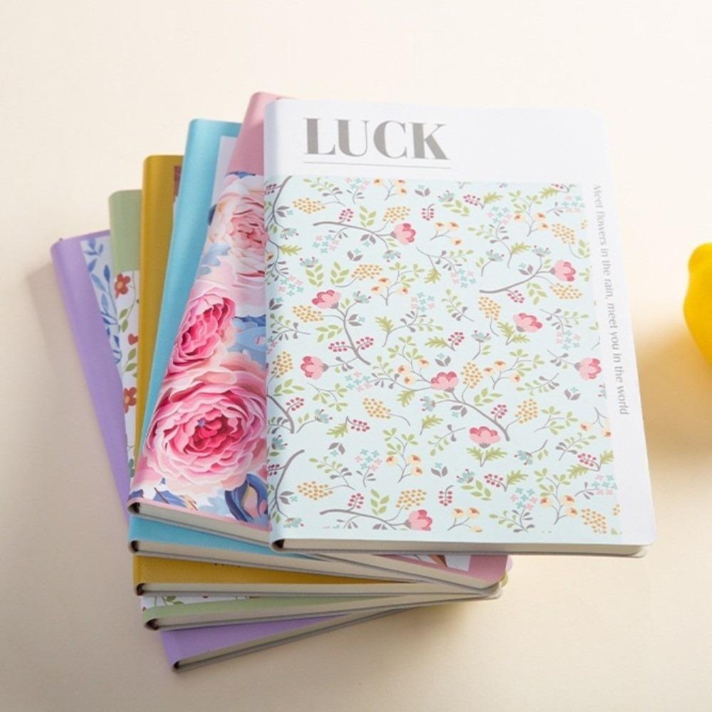 Thickened Office Journal Diary Notepad Cute Class lined NoteBook Floral Flower Notebook School