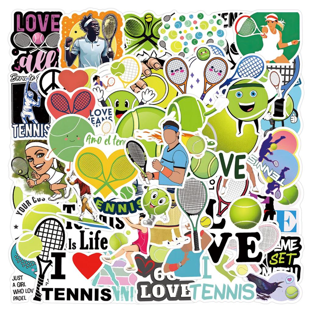55 Tennis Sports Graffiti Stickers: Waterproof DIY Decor for Phone & Computer