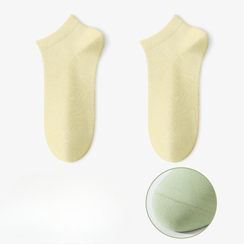Female Spring and Summer Thin Pure Cotton Anti Bacterial Sweat Absorption Deodorant Short Tube Cotton Socks