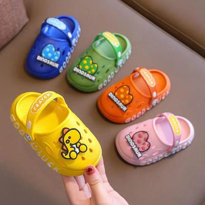 Dinosaur Baby Hole Shoes Indoor Baotou Children's Soft Slippers Non-slip Summer Outdoor Beach Shoes Sandals Baby Shoes Infant Sandals