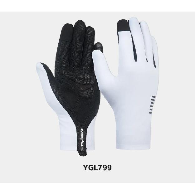 YKYW Black White Full Finger Cycling Gloves Breathable Men Bicycle Goves Touch Screen Sports Gloves MTB Bike Shockproof Gloves